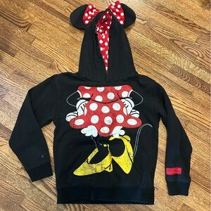 Kids Black and Red Minnie Mouse Hoodie